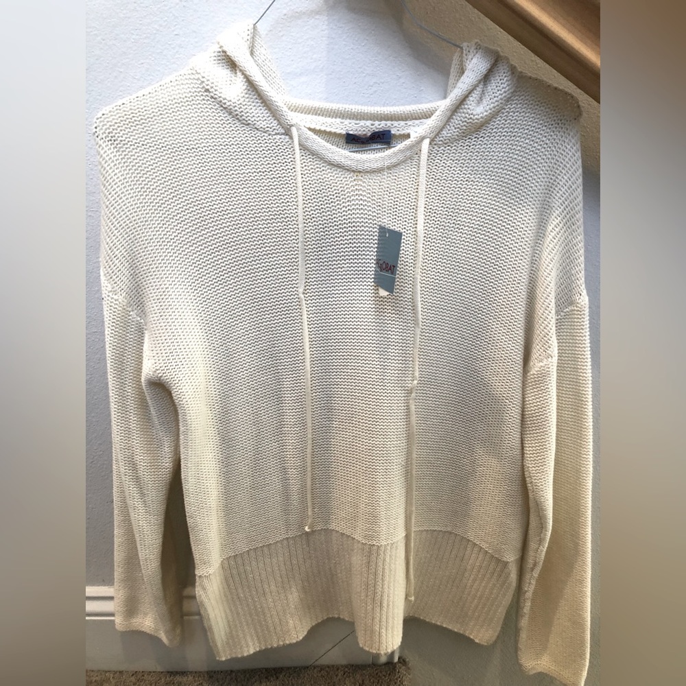 Acrobat Hooded Knit Pullover sweater. Size XS, NWT